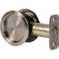 thumbnail image 1 of Stone Harbor Hardware Round Pocket Door Lock, Passage Function, 2-3/4" Backset, Antique Nickel, 1 of 3