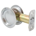 thumbnail image 1 of Stone Harbor Hardware Round Pocket Door Lock, Passage Function, 2-3/4" Backset, Satin Chrome, 1 of 4