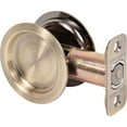 thumbnail image 1 of Stone Harbor Hardware Round Pocket Door Lock, Passage Function, 2-3/8" Backset, Antique Brass, 1 of 3