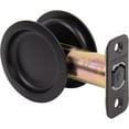 thumbnail image 1 of Stone Harbor Hardware Round Pocket Door Lock, Passage Function, 2-3/8" Backset, Matte Black, 1 of 3