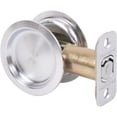 thumbnail image 1 of Stone Harbor Hardware Round Pocket Door Lock, Passage Function, 2-3/8" Backset, Satin Chrome, 1 of 3