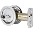 thumbnail image 1 of Stone Harbor Hardware Round Pocket Door Lock, Privacy Function, 2-3/4" Backset, Polished Chrome, 1 of 3