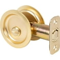 thumbnail image 1 of Stone Harbor Hardware Round Pocket Door Lock, Privacy Function, 2-3/8" Backset, Satin Brass, 1 of 3