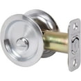 thumbnail image 1 of Stone Harbor Hardware Round Pocket Door Lock, Privacy Function, 2-3/8" Backset, Satin Chrome, 1 of 3