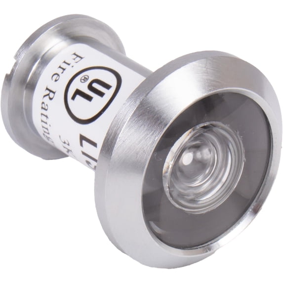 Stone Harbor Hardware UL-Rated Door Viewer for Thin Doors, 180 Degrees, Satin Chrome