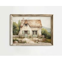 Stone House Print, Cottage Painting, French Countryside Wall Decor, Rustic Farmhouse Home Decor, Country Style Wall Art, Wall Art Wall Art, Modern Wall Decor, 8x12 UNFRAMED