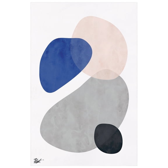 Stone I Washable Abstract Art Area Rug size 5'x8', Power-loomed, Heavenly Softness with Non-Slipping Backing