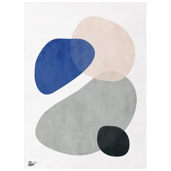 Stone I Washable Abstract Art Area Rug size 8'x10', Power-loomed, Heavenly Softness with Non-Slipping Backing