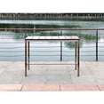thumbnail image 1 of Stone Indoor/Outdoor Bar Table, Recycling teak wood and brushed stainless steel Base, 1 of 3