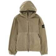 Stone Island Neutrals Grid Pattern Technical Polyamide Jacket Mens