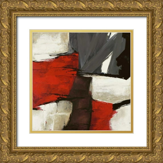 Stone, Jim 12x12 Gold Ornate Wood Framed with Double Matting Museum Art Print Titled - Continuum II
