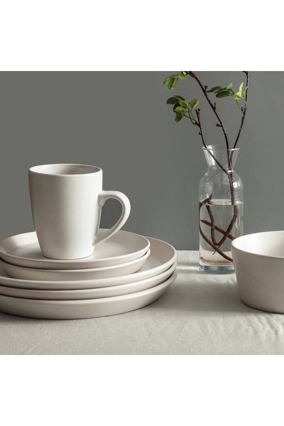 Albie 16-Piece Dinnerware Set Stoneware, White