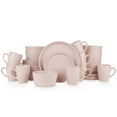 thumbnail image 1 of Stone Lain Albie Rustic Stoneware Dish Set, 32-Piece Round Dishes for 8, Pink, 1 of 6