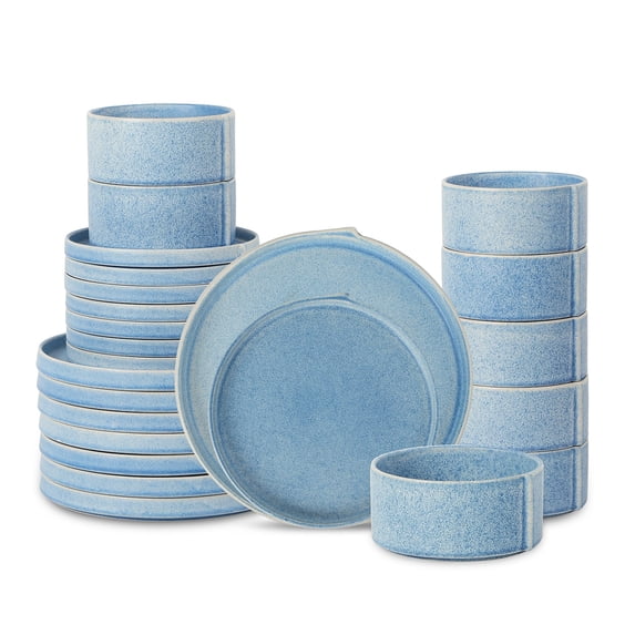 Stone Lain Bao 24-Piece Dinnerware Set Stoneware, Blue