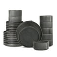 thumbnail image 1 of Stone Lain Bao 24-Piece Dinnerware Set Stoneware, Charcoal, 1 of 6