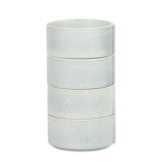 Stone Lain Bao 4-Piece Bowl Set Stoneware, Blue-Grey
