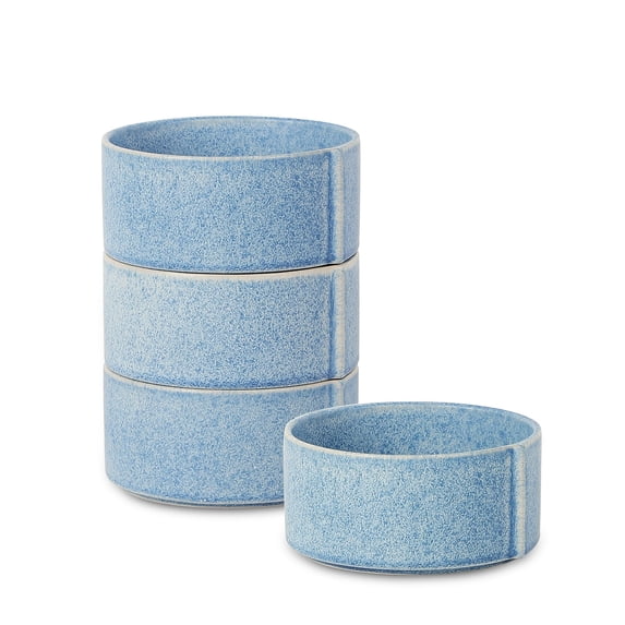 Stone Lain Bao 4-Piece Bowl Set Stoneware, Blue