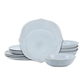 thumbnail image 1 of Stone Lain Baskerville 12-Piece Dinnerware Set Stoneware, Light Blue, 1 of 6