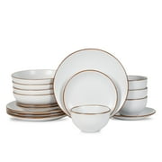 Stone Lain Brasa 16-Piece Dinnerware Set Stoneware, White