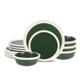 thumbnail image 1 of Stone Lain Capri 12-Piece Dinnerware Set Stoneware, Green, 1 of 6