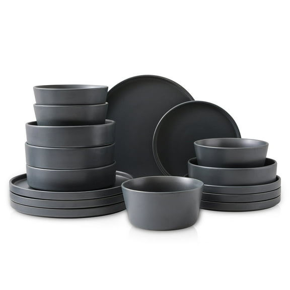 Stone Lain Celina 16-Piece Dinnerware Set Stoneware, Grey