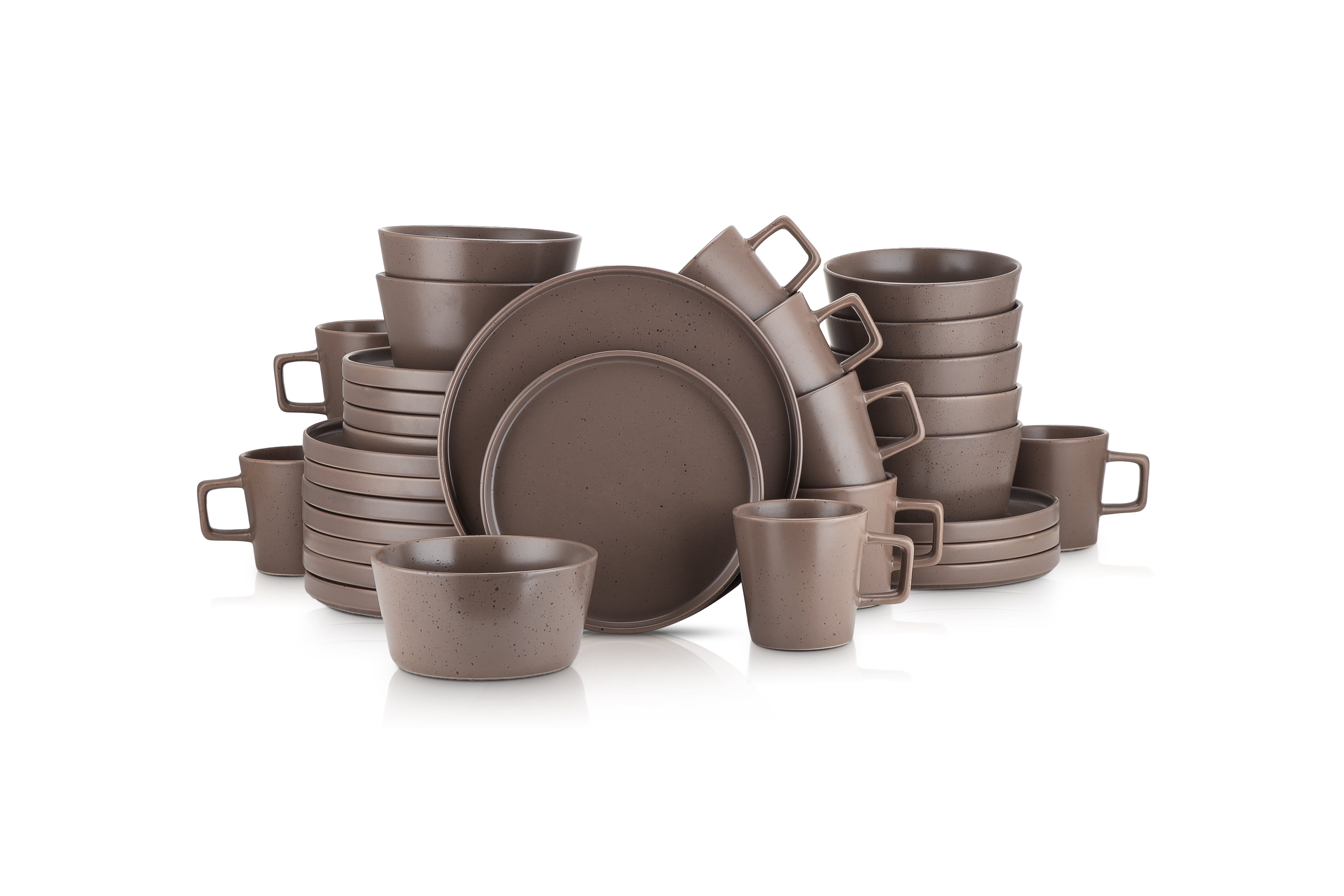 Stone Lain Modern Dinnerware Dish Set, 32-Piece Round Stoneware