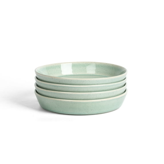 Stone Lain Claire 4-Piece Pasta Bowl Set Stoneware, Green