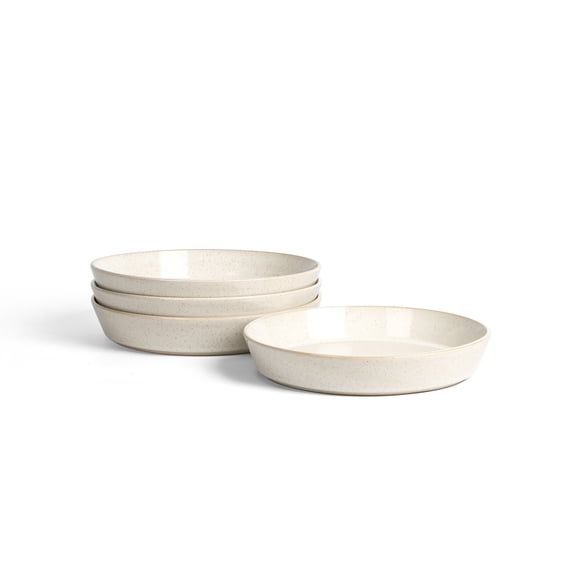 Stone Lain Claire 4-Piece Pasta Bowl Set Stoneware, Service for 4, White