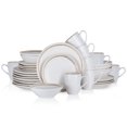 thumbnail image 1 of Stone + Lain Clara Porcelain Collection Dinnerware Set, 32-Piece Service for 8, White, 1 of 6