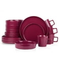 thumbnail image 1 of Stone + Lain Cleo Stoneware Collection Dinnerware Set, 16-Piece Service for 4, Magenta, 1 of 6