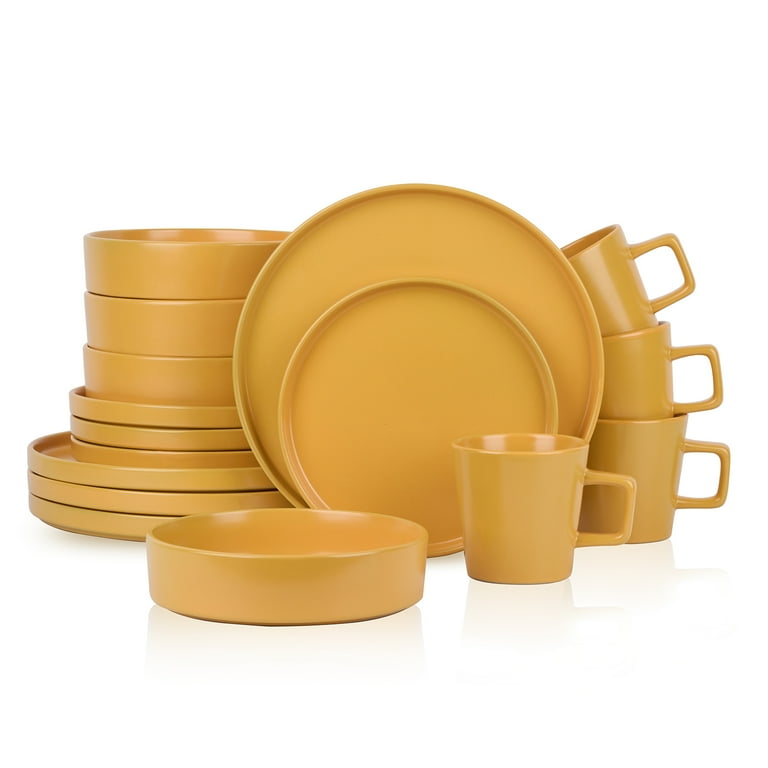 Stone + Lain Cleo Stoneware Collection Dinnerware Set, 16-Piece