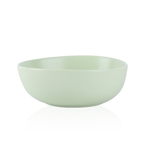 Stone + Lain Delilah Porcelain Collection Dish Set, 6 Bowls (6-inch) Service for 6, Lime Green