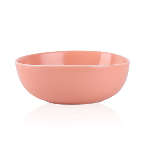 Stone + Lain Delilah Porcelain Collection Dish Set, 6 Bowls (6-inch) Service for 6, Peach