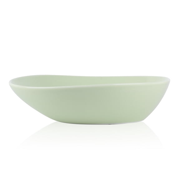 Stone + Lain Delilah Porcelain Collection Dish Set, 6 Bowls (8-inch) Service for 6, Lime Green