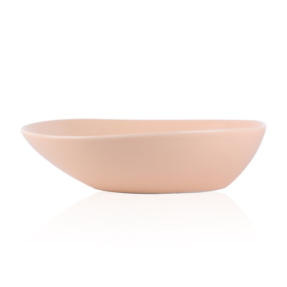 Stone + Lain Delilah Porcelain Collection Dish Set, 6 Bowls (8-inch) Service for 6, Pastel Orange