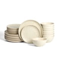 thumbnail image 1 of Stone Lain Dua Mid-Century Stoneware Dinnerware Set, 24-Piece, Service for 8, White, 1 of 6