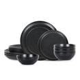 thumbnail image 1 of Stone Lain Elio 12-Piece Dinnerware Set Stoneware, Black, 1 of 6