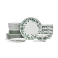 thumbnail image 1 of Stone Lain Esme 32-Piece Dinnerware Set with Pasta Bowls Porcelain, Service for 8, Green, 1 of 6