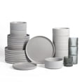thumbnail image 1 of Stone Lain Haven 32-Piece Dinnerware Set Stoneware, Borosilicate Glass, Service for 8, Grey, 1 of 6