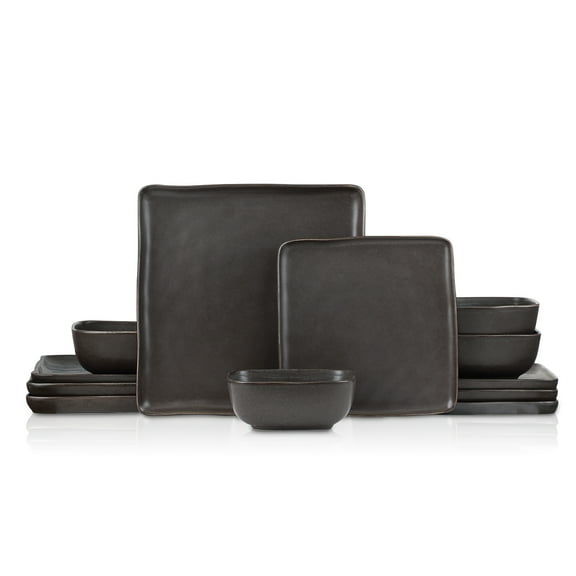 Stone Lain Jonny 12-Piece Dinnerware Set Stoneware, Brown