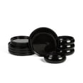 thumbnail image 1 of Stone Lain Lagoon Dinnerware Set Stoneware, 12-Piece, Service for 4, Black, 1 of 6