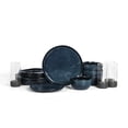 thumbnail image 1 of Stone Lain Mirella 16-Piece Dinnerware Set Stoneware, Borosilicate Glass, Service for 4, Blue, 1 of 6