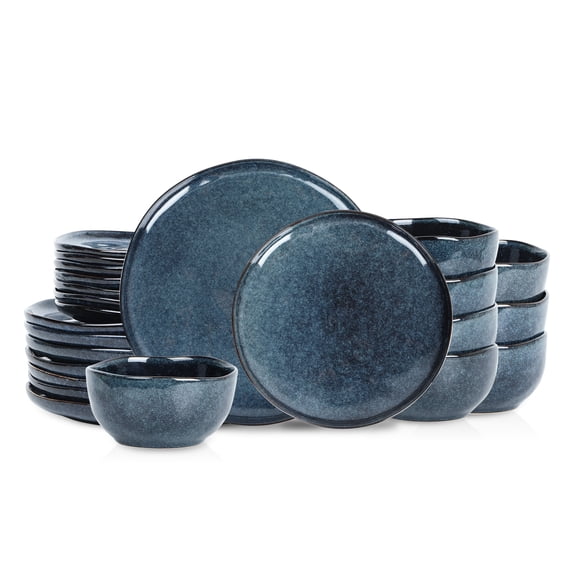 Stone Lain Mirella 24-Piece Dinnerware Set Stoneware, Blue