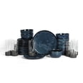thumbnail image 1 of Stone Lain Mirella 32-Piece Dinnerware Set Stoneware, Borosilicate Glass, Service for 8, Blue, 1 of 6