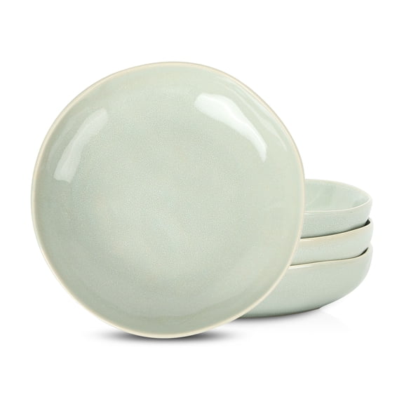 Stone Lain Mirella 4-Piece Pasta Bowl Set Stoneware, Light Green