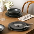 thumbnail image 1 of Stone Lain Oasis 24-Piece Dinnerware Set Stoneware, Black, 1 of 7