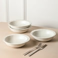 thumbnail image 1 of Stone Lain Oasis 4-Piece Pasta Bowl Set Stoneware, White, 1 of 6