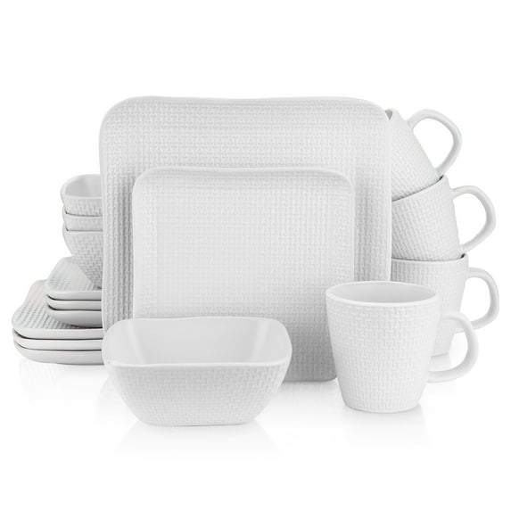 Stone Lain Olivia 16-Piece Dinnerware Set Stoneware, White