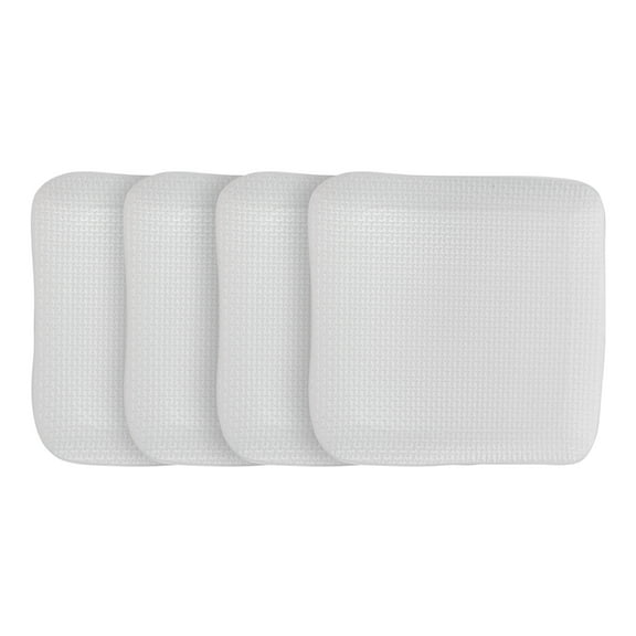 Stone Lain Olivia Stoneware Dinner Plate Replacements, 4 Count, White Basket Weave