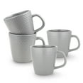 thumbnail image 1 of Stone Lain Olivia Stoneware Mug Replacement Set, Gray with Embossed Basket Weave, 1 of 6